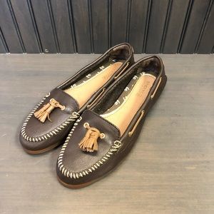 Sperry Sabrina Dark Brown Boat Shoes